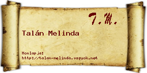 Talán Melinda névjegykártya